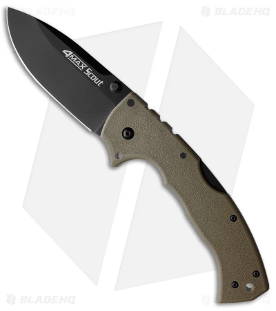 Cold Steel 4 Max Scout Tri-Ad Lock Knife Dark Earth Brown Griv-Ex (4" Black) 1 Cold Steel 4 Max Scout Tri-Ad Lock Knife Dark Earth Brown Griv-Ex (4" Black)