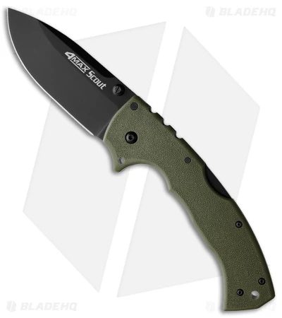 Cold Steel 4-Max Scout Tri-Ad Lock Knife OD Green Griv-Ex (4" Black) 1 Cold Steel 4-Max Scout Tri-Ad Lock Knife OD Green Griv-Ex (4" Black)