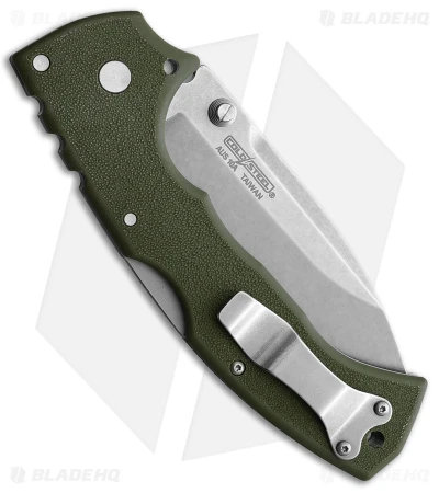 Cold Steel 4 Max Scout Tri-Ad Lock Knife OD Green Griv-Ex (4" Stonewash) 2 Cold Steel 4 Max Scout Tri-Ad Lock Knife OD Green Griv-Ex (4" Stonewash) - Image 2