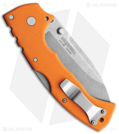 Cold Steel 4-Max Scout Tri-Ad Lock Knife Orange Griv-Ex (4" Stonewash) 2 Cold Steel 4-Max Scout Tri-Ad Lock Knife Orange Griv-Ex (4" Stonewash) - Image 2