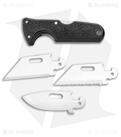 Cold Steel Click-N-Cut Exchangeable Blade Knife Black ABS (2.5" Stonewash) 4 Cold Steel Click-N-Cut Exchangeable Blade Knife Black ABS (2.5" Stonewash) - Image 4