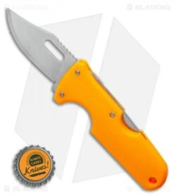 Cold Steel Click-N-Cut Hunter Knife Orange ABS (2.5" Stonewash) 11 Cold Steel Click-N-Cut Hunter Knife Orange ABS (2.5" Stonewash) -Cold Steel Cold Steel Click N Cut Hunter Knife Orange BDS 2.5 Satin 40AL BHQ 121222 LS Bottlecap