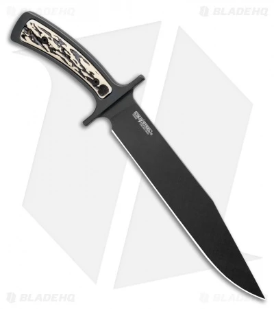 Cold Steel Drop Forged Bowie Fixed Blade Knife (9.5" Black) 36MK 2 Cold Steel Drop Forged Bowie Fixed Blade Knife (9.5" Black) 36MK - Image 2