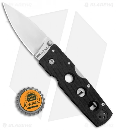 Cold Steel Hold Out 3" Lockback Knife Black G-10 (3" Satin) 4 Cold Steel Hold Out 3" Lockback Knife Black G-10 (3" Satin) - Image 4