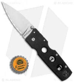 Cold Steel Hold Out 3" Lockback Knife Black G-10 (3" Satin Serr) 7 Cold Steel Hold Out 3" Lockback Knife Black G-10 (3" Satin Serr) -Cold Steel Cold Steel Hold Out 3in LB Black G 10 Satin Serr 11G3S BHQ 8513 jr bottlecap