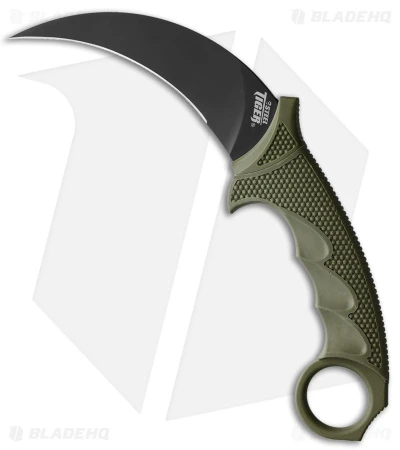 Cold Steel Karambit Steel Tiger Fixed Blade Knife OD Green (4.75" Black) 1 Cold Steel Karambit Steel Tiger Fixed Blade Knife OD Green (4.75" Black)