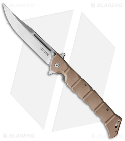 Cold Steel Large Luzon Folding Flipper Knife Desert Tan GFN (6" Satin) 1 Cold Steel Large Luzon Folding Flipper Knife Desert Tan GFN (6" Satin)