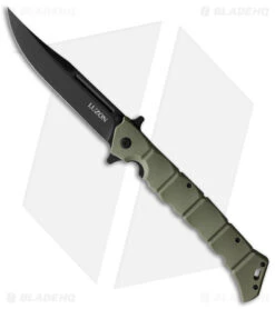 Cold Steel Large Luzon Folding Flipper Knife OD Green GFN (6" Black)