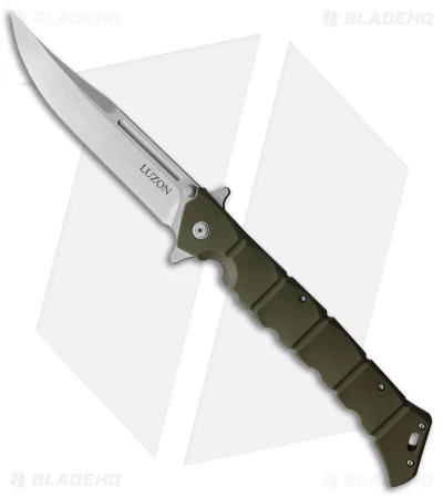 Cold Steel Large Luzon Folding Flipper Knife OD Green GFN (6" Satin) 1 Cold Steel Large Luzon Folding Flipper Knife OD Green GFN (6" Satin)