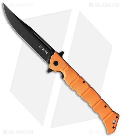 Cold Steel Large Luzon Folding Flipper Knife Orange GFN (6" Black) 1 Cold Steel Large Luzon Folding Flipper Knife Orange GFN (6" Black)