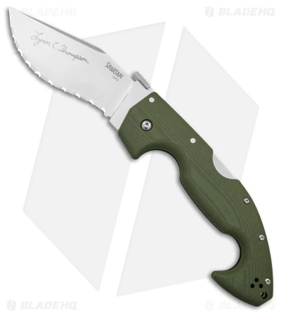 Cold Steel Lynn Thompson Signature Spartan Tri-Ad Lock Knife Serr (4.5" S35VN) 1 Cold Steel Lynn Thompson Signature Spartan Tri-Ad Lock Knife Serr (4.5" S35VN)
