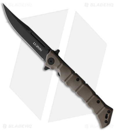 Cold Steel Medium Luzon Folding Pocket Knife Dark Earth Brown GFN (4" Black) 1 Cold Steel Medium Luzon Folding Pocket Knife Dark Earth Brown GFN (4" Black)