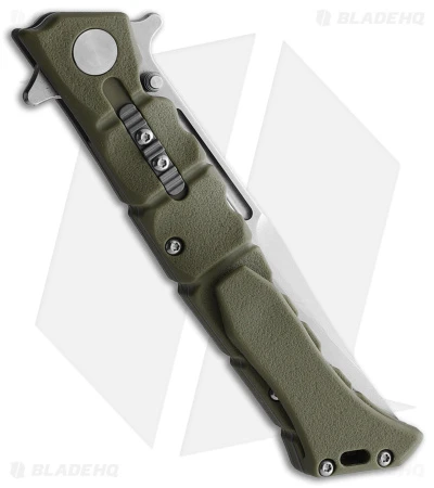 Cold Steel Medium Luzon Folding Flipper Knife OD Green GFN (4" Satin) 2 Cold Steel Medium Luzon Folding Flipper Knife OD Green GFN (4" Satin) - Image 2