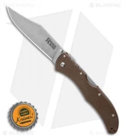 Cold Steel Range Boss Tri-Ad Lock Knife Flat Dark Earth Zy-Ex (4" Stonewash) 7 Cold Steel Range Boss Tri-Ad Lock Knife Flat Dark Earth Zy-Ex (4" Stonewash) -Cold Steel Cold Steel Range Boss Tri Ad Lock Knife Flat Dark Earth Zy Ex 4 Satin 20KR7 LS Bottlecap