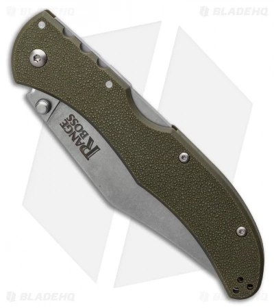 Cold Steel Range Boss Tri-Ad Lock Knife OD Green Zy-Ex (4" Stonewash) 2 Cold Steel Range Boss Tri-Ad Lock Knife OD Green Zy-Ex (4" Stonewash) - Image 2