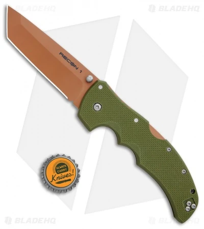 Cold Steel Recon 1 Tanto Lockback Knife Desert Warrior G-10 (4" Copper) 4 Cold Steel Recon 1 Tanto Lockback Knife Desert Warrior G-10 (4" Copper) - Image 4