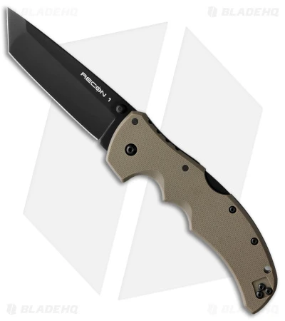 Cold Steel Recon 1 Tanto Lockback Knife FDE G-10 (4" Black) 1 Cold Steel Recon 1 Tanto Lockback Knife FDE G-10 (4" Black)