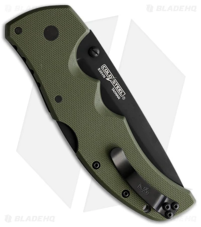 Cold Steel Recon 1 Tanto Lockback Knife OD Green G-10 (4" Black) 2 Cold Steel Recon 1 Tanto Lockback Knife OD Green G-10 (4" Black) - Image 2