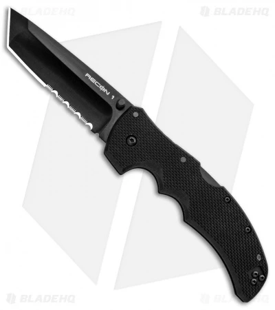 Cold Steel Recon I Tanto Point Lockback Knife (4" Black Serr) 27BTH 1 Cold Steel Recon I Tanto Point Lockback Knife (4" Black Serr) 27BTH