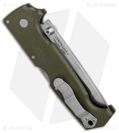 Cold Steel SR1 Tri-Ad Lock Tanto Knife OD Green G-10 (4" Satin S35VN) 62LA 2 Cold Steel SR1 Tri-Ad Lock Tanto Knife OD Green G-10 (4" Satin S35VN) 62LA - Image 2