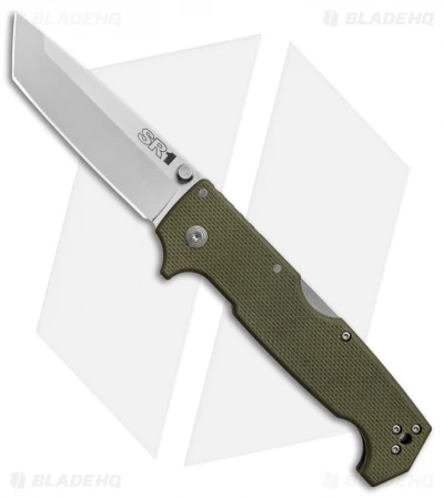 Cold Steel SR1 Tri-Ad Lock Tanto Knife OD Green G-10 (4" Satin S35VN) 62LA 1 Cold Steel SR1 Tri-Ad Lock Tanto Knife OD Green G-10 (4" Satin S35VN) 62LA