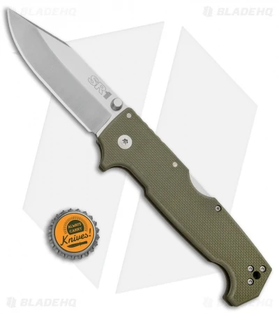 Cold Steel SR1 Tri-Ad Lock Knife OD Green G-10 (4" Satin S35VN) 62L 4 Cold Steel SR1 Tri-Ad Lock Knife OD Green G-10 (4" Satin S35VN) 62L - Image 4
