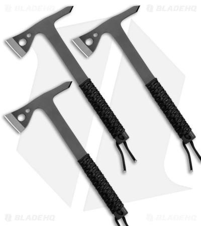 Cold Steel Throwing Axes Gray Stainless Steel W/ Black Paracord (3 Pack) 1 Cold Steel Throwing Axes Gray Stainless Steel W/ Black Paracord (3 Pack)