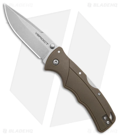 Cold Steel Verdict Tri-Ad Lock Knife Spear Point FDE GFN (3" SW) 1 Cold Steel Verdict Tri-Ad Lock Knife Spear Point FDE GFN (3" SW)
