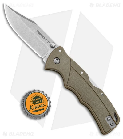 Cold Steel Verdict Clip Point Tri-Ad Lock Knife FDE GFN (3" Stonewash) 4 Cold Steel Verdict Clip Point Tri-Ad Lock Knife FDE GFN (3" Stonewash) - Image 4