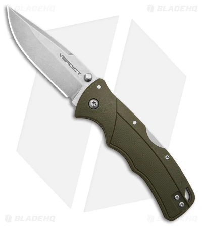 Cold Steel Verdict Tri-Ad Lock Knife Spear Point OD Green GFN (3" SW) 1 Cold Steel Verdict Tri-Ad Lock Knife Spear Point OD Green GFN (3" SW)