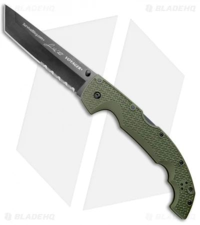 Cold Steel Voyager L.E. Rawles Tanto Tri-Ad Lock Knife Green (5.5" SW) 29UXTGH 1 Cold Steel Voyager L.E. Rawles Tanto Tri-Ad Lock Knife Green (5.5" SW) 29UXTGH