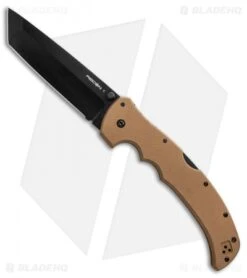 Cold Steel XL Recon 1 Tanto Tri-Ad Lock Knife Coyote Tan (5.5" Black) 27TXTVB
