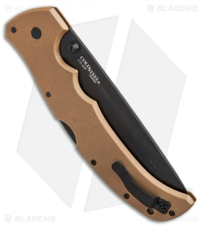 Cold Steel XL Recon 1 Tanto Tri-Ad Lock Knife Coyote Tan (5.5" Black) 27TXTVB 3 Cold Steel XL Recon 1 Tanto Tri-Ad Lock Knife Coyote Tan (5.5" Black) 27TXTVB - Image 3