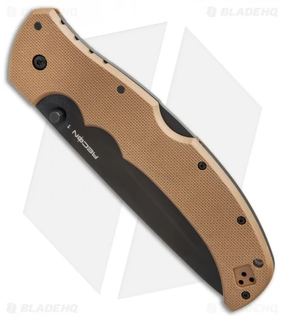 Cold Steel XL Recon 1 Tanto Tri-Ad Lock Knife Coyote Tan (5.5" Black) 27TXTVB 2 Cold Steel XL Recon 1 Tanto Tri-Ad Lock Knife Coyote Tan (5.5" Black) 27TXTVB - Image 2