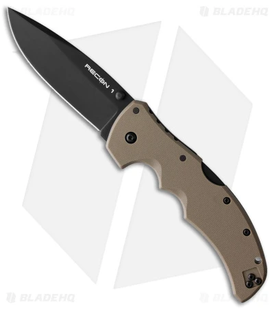 Cold Steel Recon 1 Spear Point Lockback Knife Brown G-10 (4" Black) 1 Cold Steel Recon 1 Spear Point Lockback Knife Brown G-10 (4" Black)