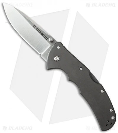 Cold Steel Code-4 Spear Point Lockback Knife Gray (3.5" Satin) 58PS 1 Cold Steel Code-4 Spear Point Lockback Knife Gray (3.5" Satin) 58PS