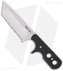 Cold Steel Mini Tac Tanto Neck Knife G-10 (3.75" Bead Blast Serr) 49HTFS