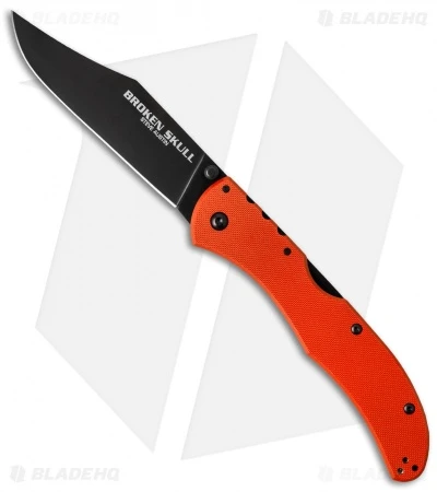 Cold Steel Broken Skull I Lock Back Knife Orange G-10 (4" Black CTS-XHP) 54SBOR 1 Cold Steel Broken Skull I Lock Back Knife Orange G-10 (4" Black CTS-XHP) 54SBOR