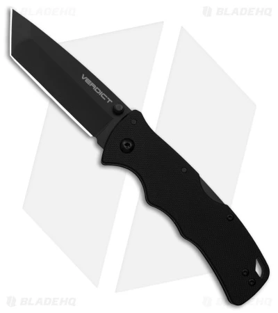 Cold Steel Verdict Tanto Tri-Ad Lock Knife Black G-10 (3" Black) AUS-10A 1 Cold Steel Verdict Tanto Tri-Ad Lock Knife Black G-10 (3" Black) AUS-10A