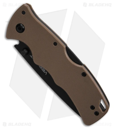 Cold Steel Verdict Tanto Tri-Ad Lock Knife Tan FDE G-10 (3" Black) AUS-10A 2 Cold Steel Verdict Tanto Tri-Ad Lock Knife Tan FDE G-10 (3" Black) AUS-10A - Image 2